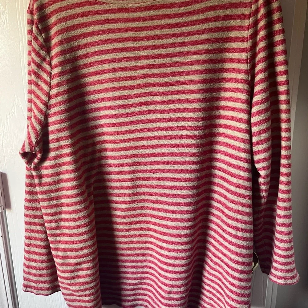J Jill Womens striped sweater XL cozy chic minimalist coastal - Picture 2 of 5